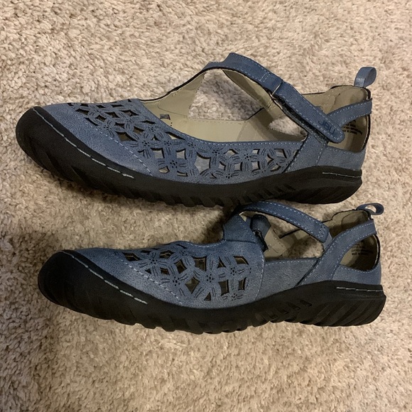 JBU by Jamba Blue Leather Sandal Shoes Size 8.5 - Picture 13 of 17